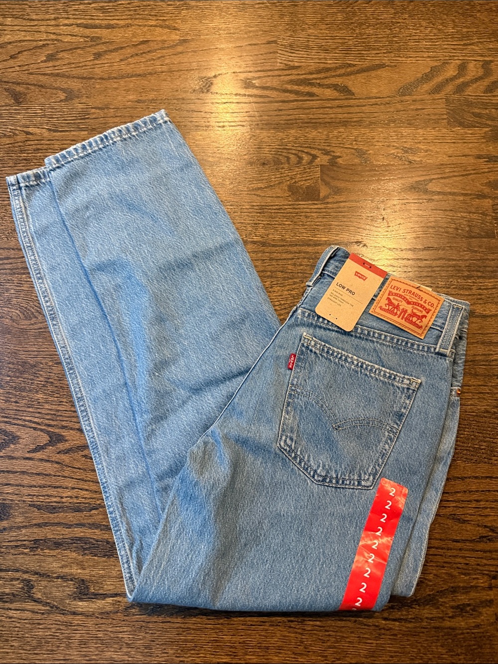 Levi's Light Blue Straight Leg woman’s low pro light wash Jeans